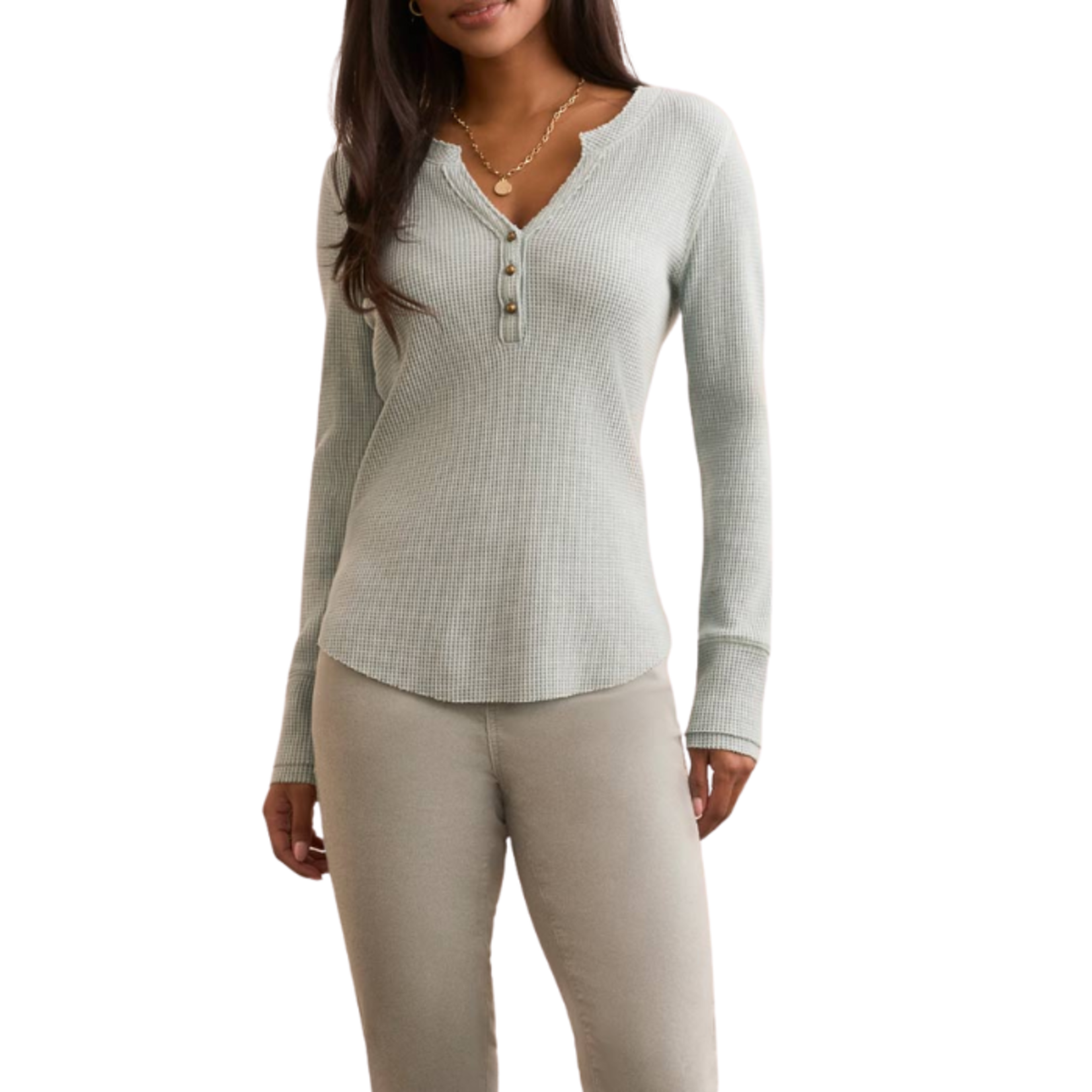 Tribal Tribal - Henley Top w/ Buttons