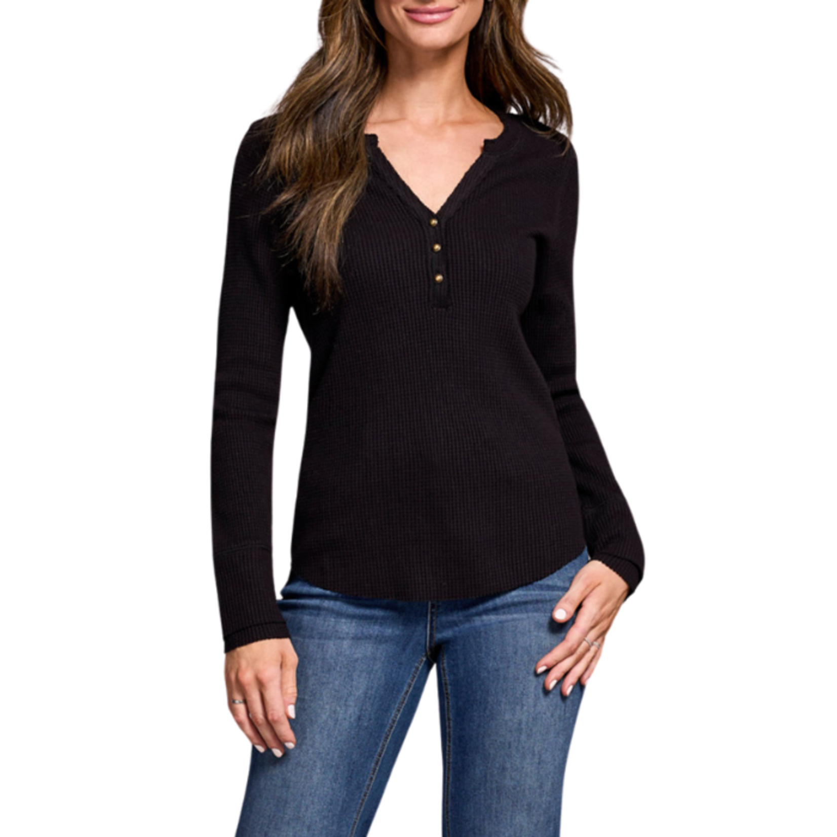 Tribal Tribal - Henley Top w/ Buttons