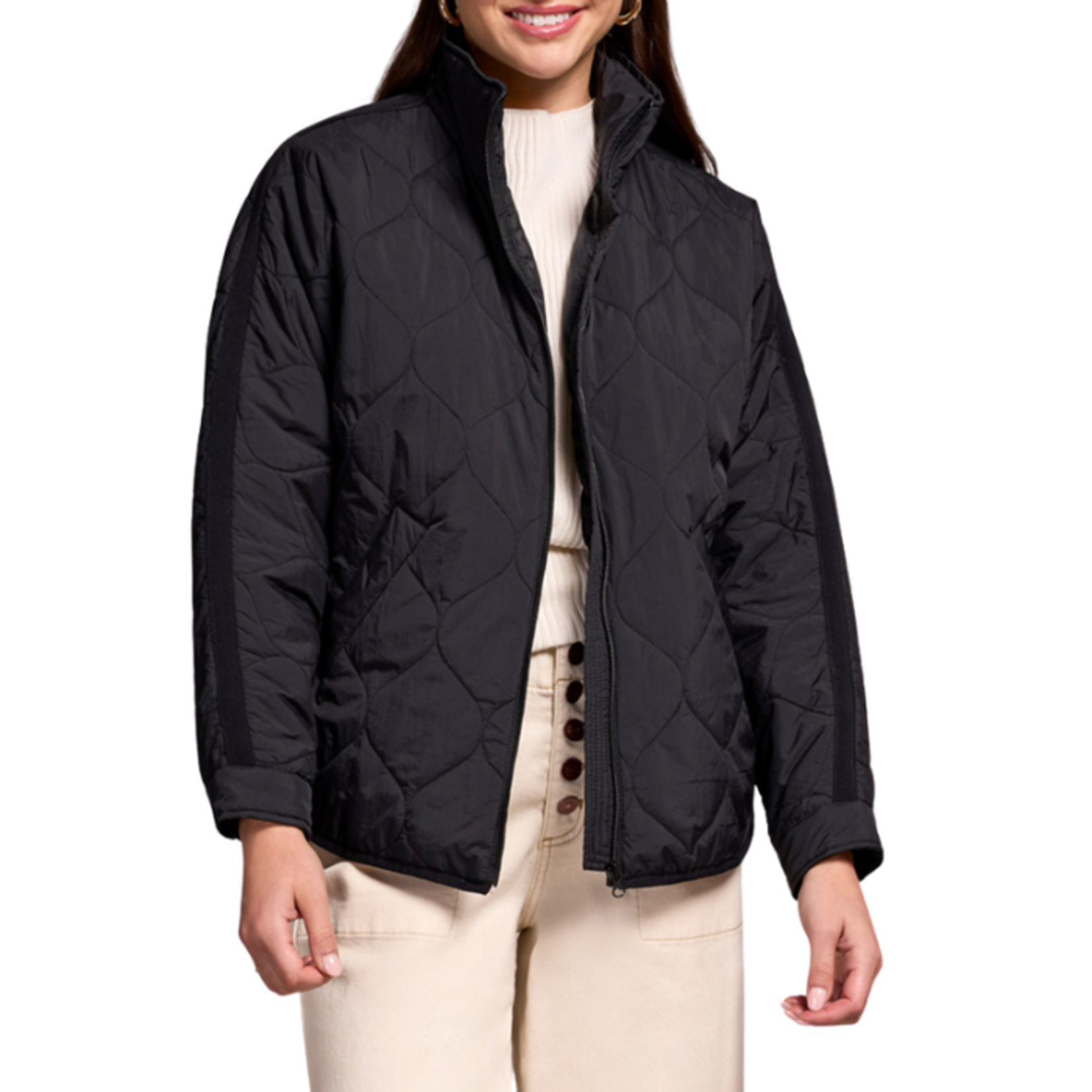 Tribal Tribal - Zipped Front Quilted Jacket