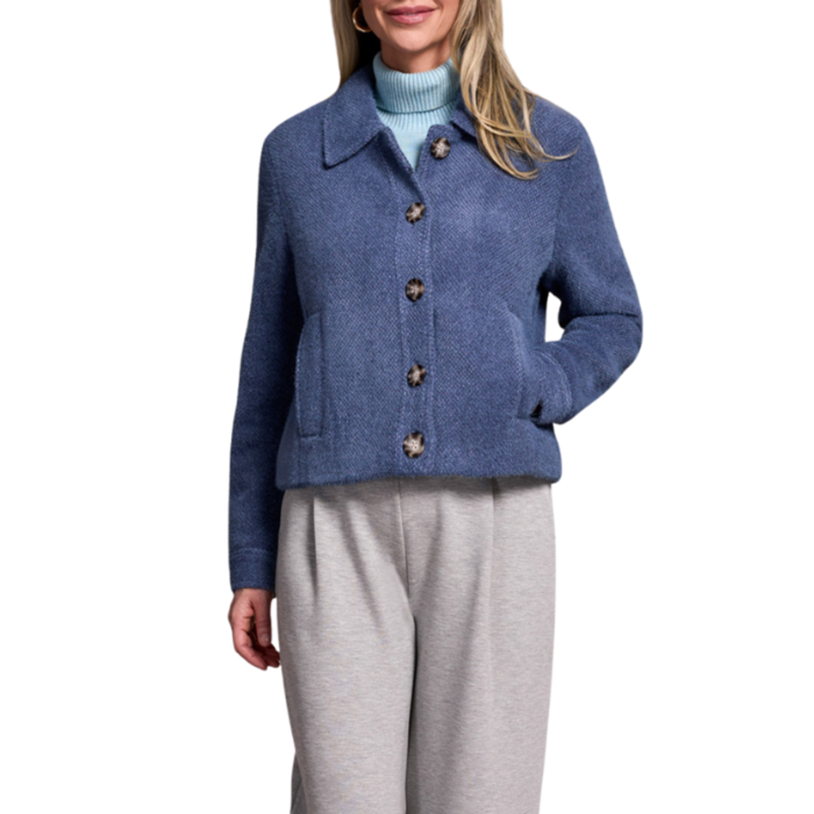 Tribal Tribal - Long Sleeve Button Front Lined Jacket