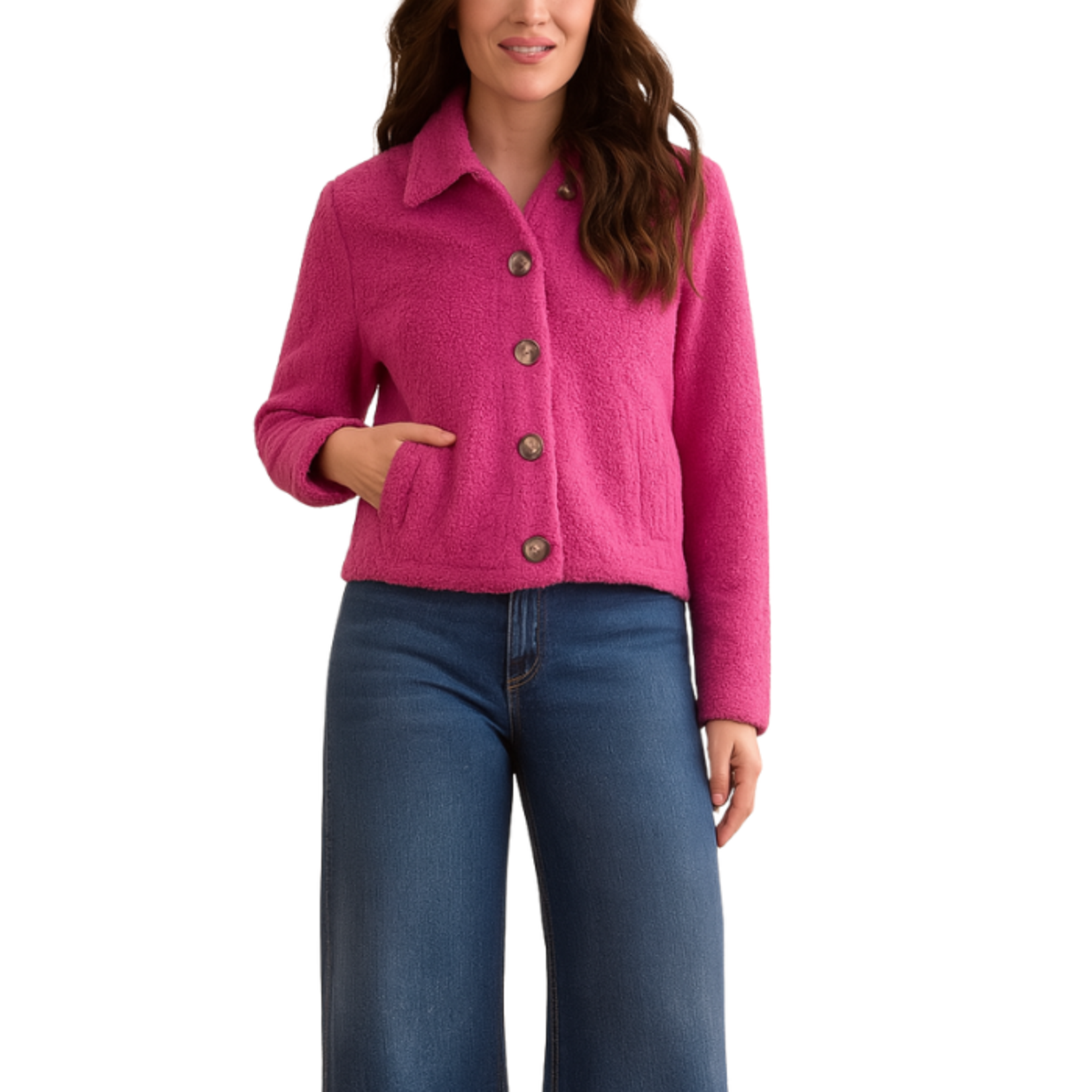 Tribal Tribal - Long Sleeve Button Front Lined Jacket