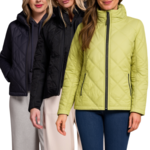 Tribal Long Sleeve Zip Front Puffer w/ Removable Hood