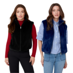 Renuar Faux Fur Zip-Front Vest