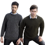 Glenties Curl Neck Donegal Wool Sweater