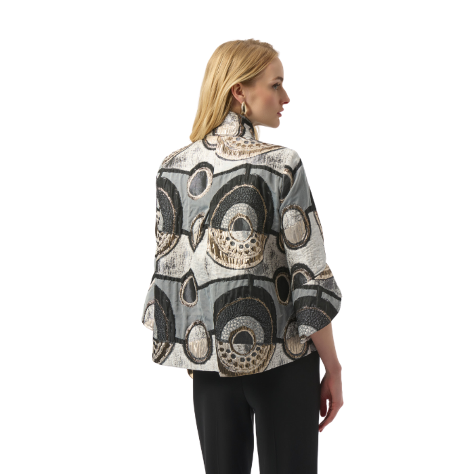 Joseph Ribkoff Joseph Ribkoff - Abstract Collared Flare-Sleeve