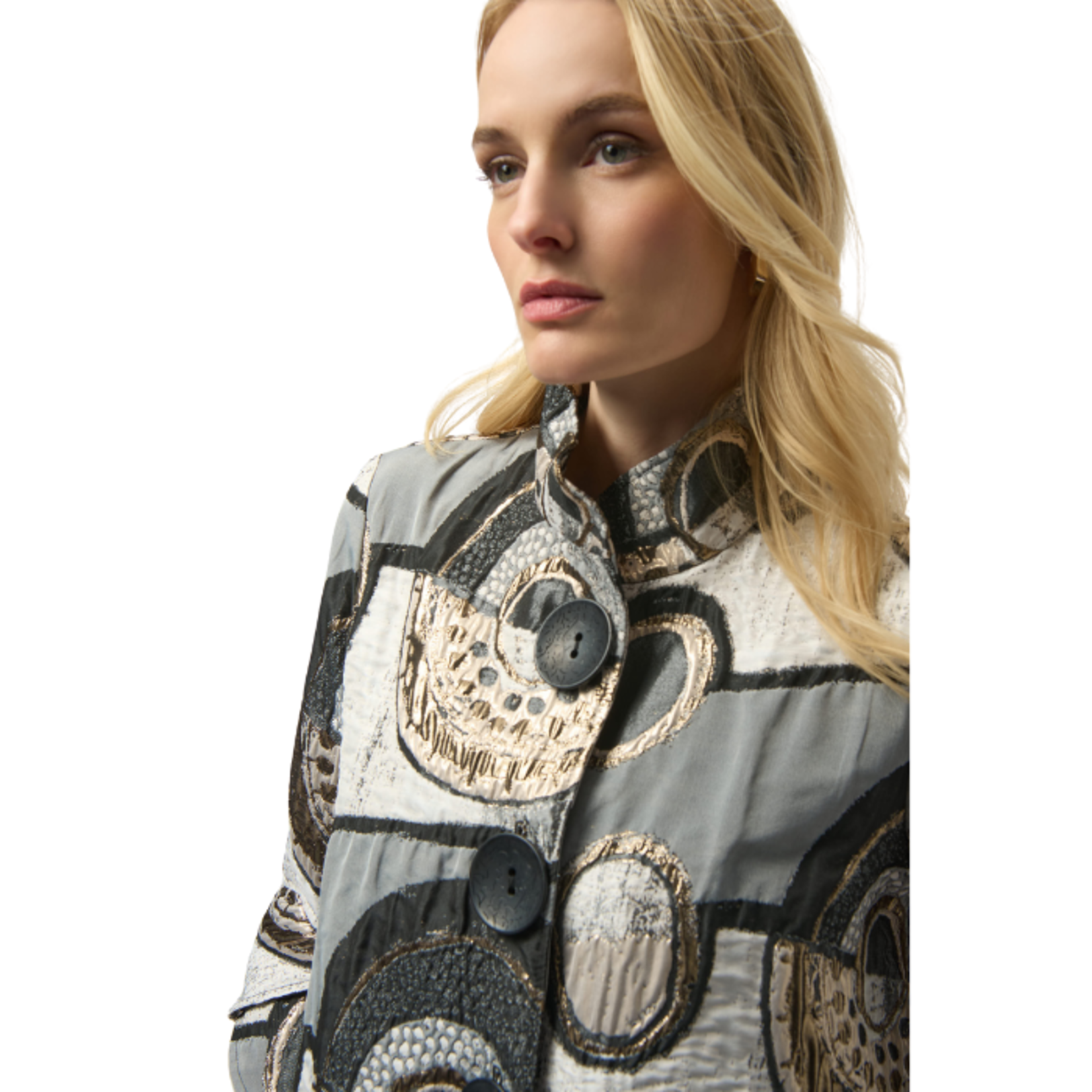 Joseph Ribkoff Joseph Ribkoff - Abstract Collared Flare-Sleeve