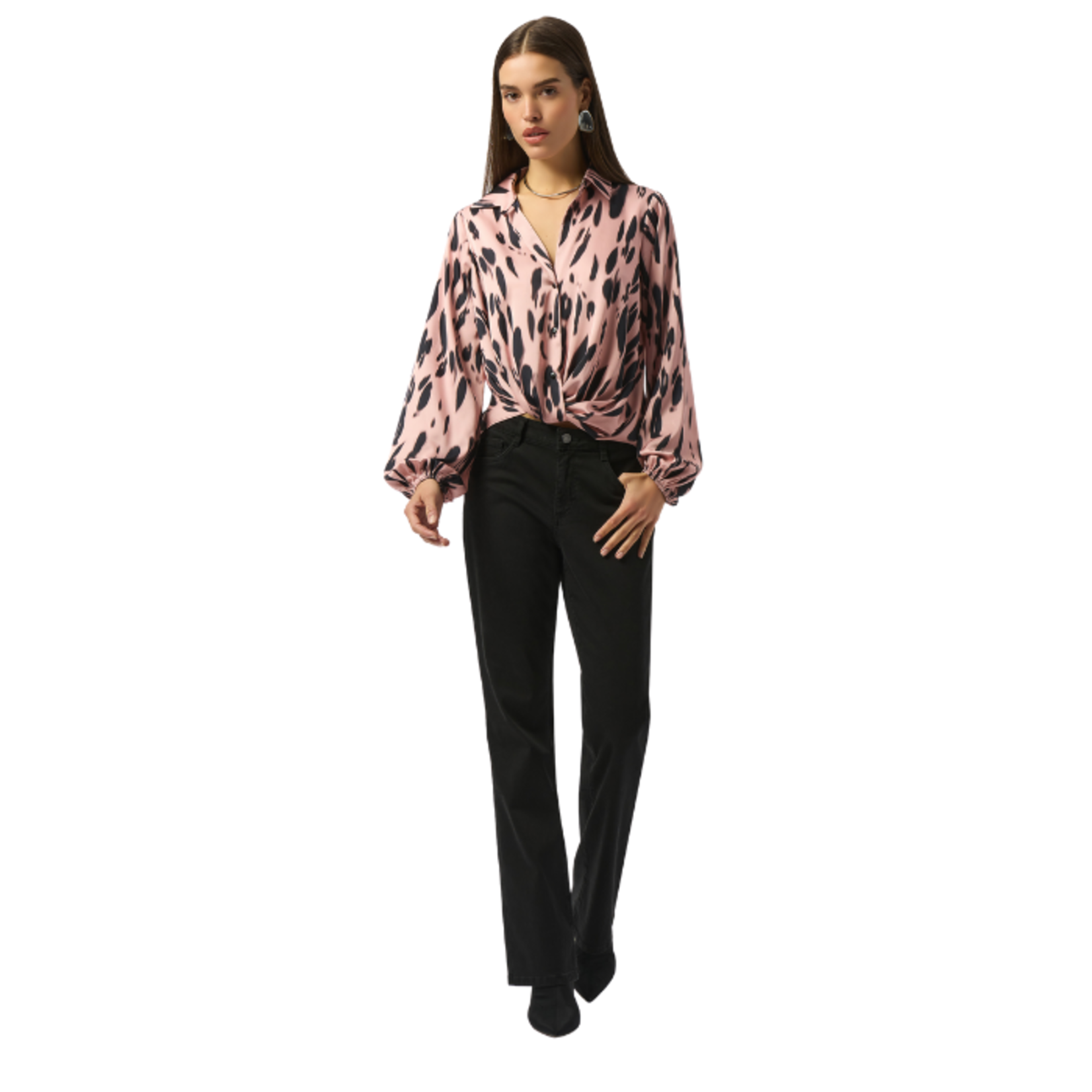 Joseph Ribkoff Joseph Ribkoff - Animal Print Button-Front Blouse