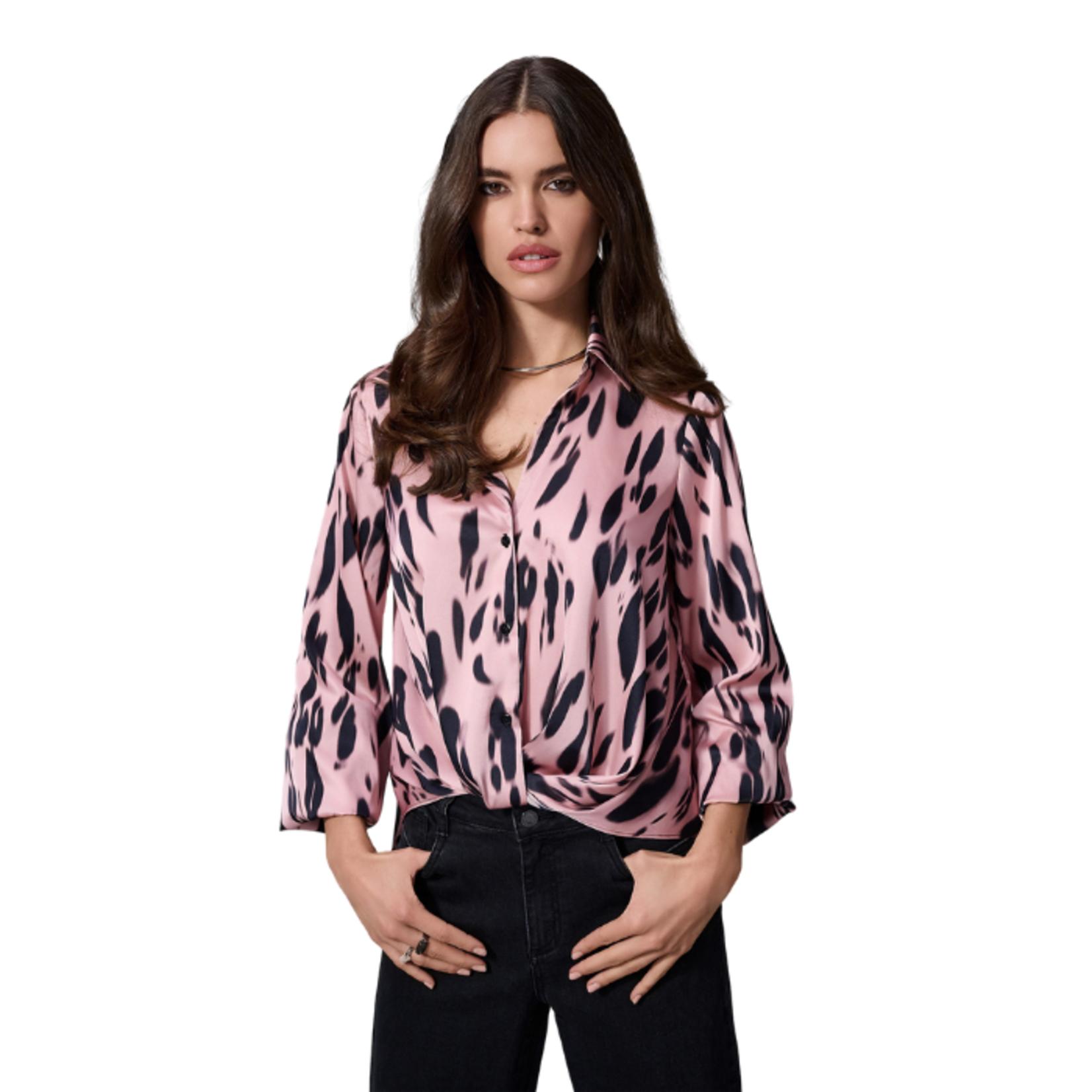 Joseph Ribkoff Joseph Ribkoff - Animal Print Button-Front Blouse