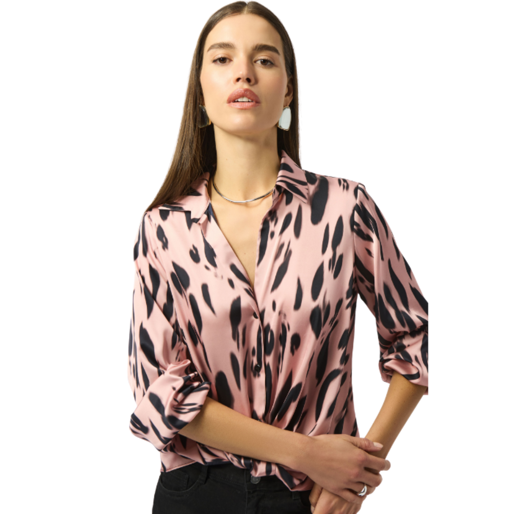 Joseph Ribkoff Joseph Ribkoff - Animal Print Button-Front Blouse