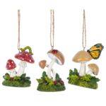 Ganz - Midwest - CBK Resin Mushroom Ornament - Asst