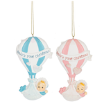 Ganz - Midwest - CBK Babys First Christmas Hot Air Balloon Ornaments - Asst Colors