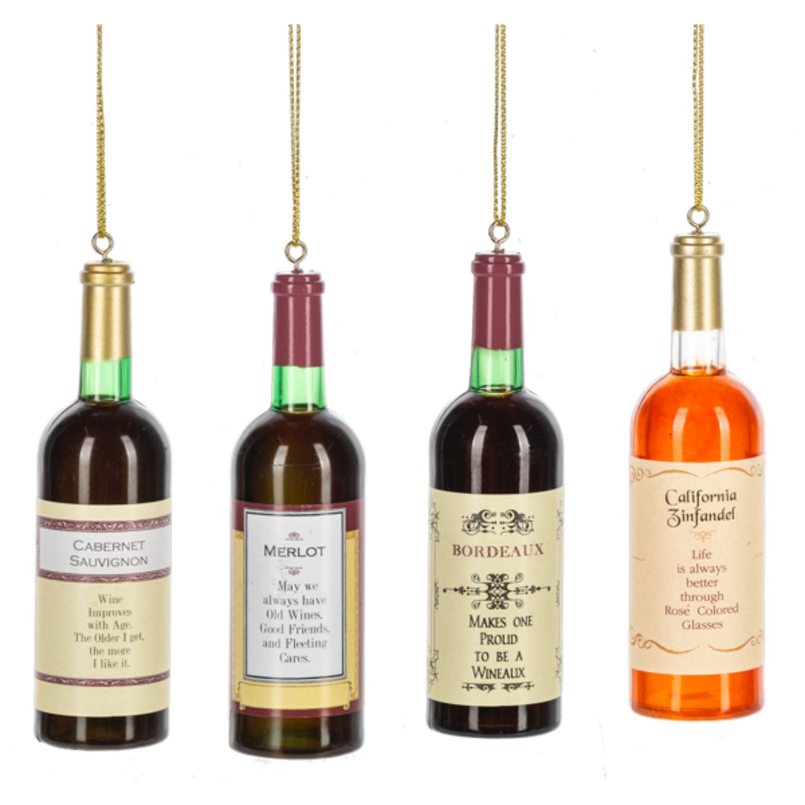 Ganz - Midwest - CBK Wine Bottle Ornament - Asst