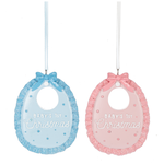 Ganz - Midwest - CBK Baby Bib Ornaments - Asst Colors