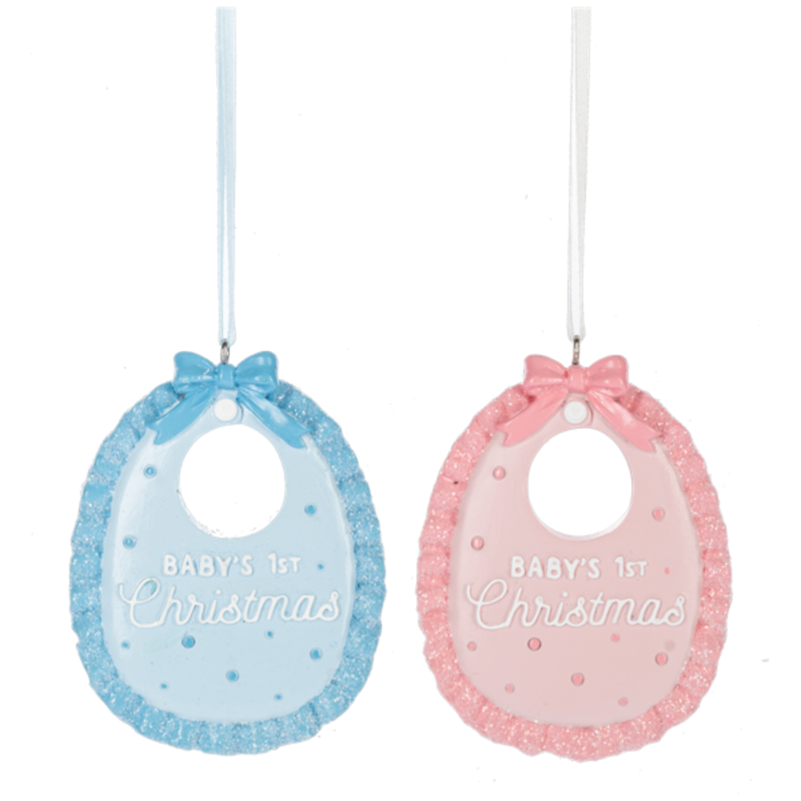 Ganz - Midwest - CBK Baby Bib Ornaments - Asst Colors