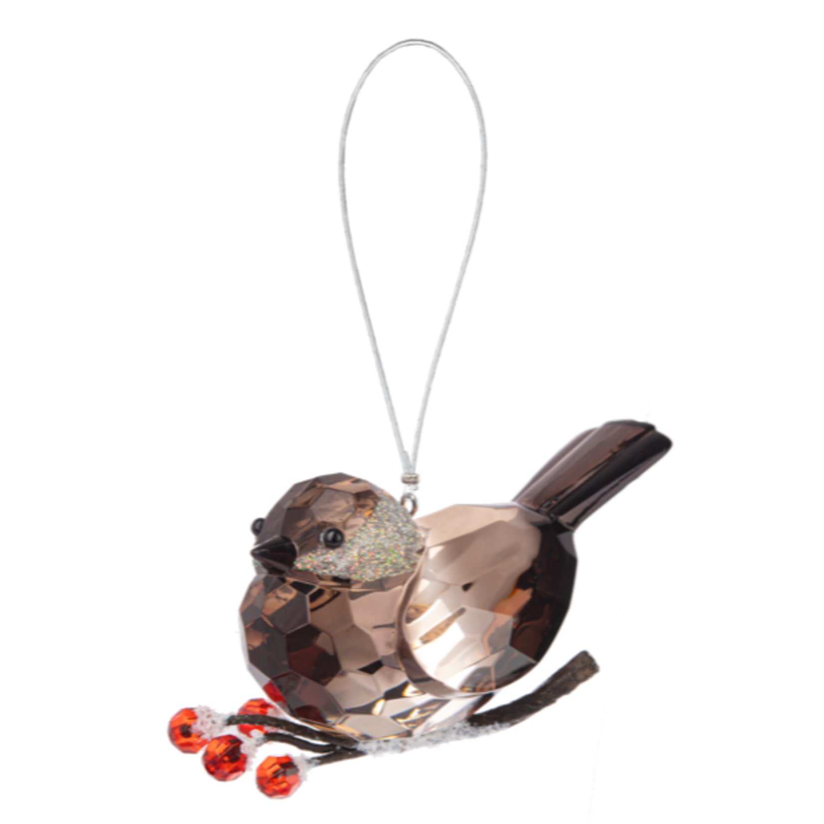 Ganz - Midwest - CBK Chickadee w/ Berries Ornament 3.75"