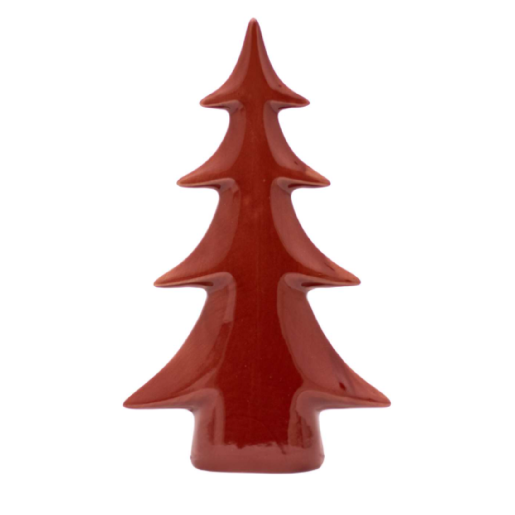Splash 8" Ceramic Red Christmas Tree Decor