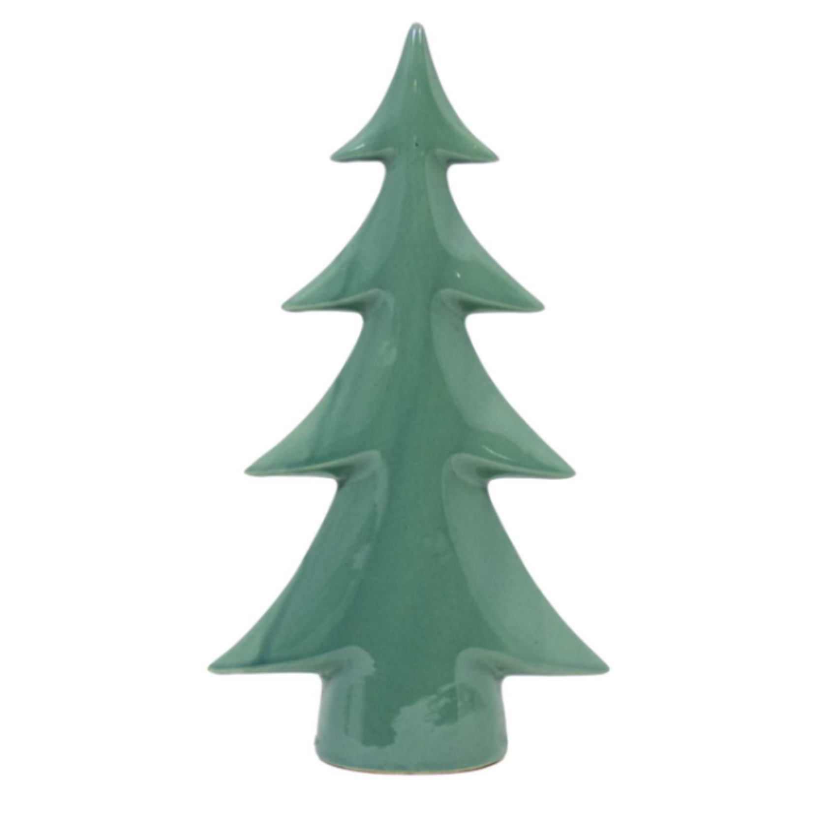 Splash 10.5" Ceramic Green Christmas Tree Decor