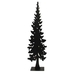 Splash 40" Black Metal Tree Silhouette