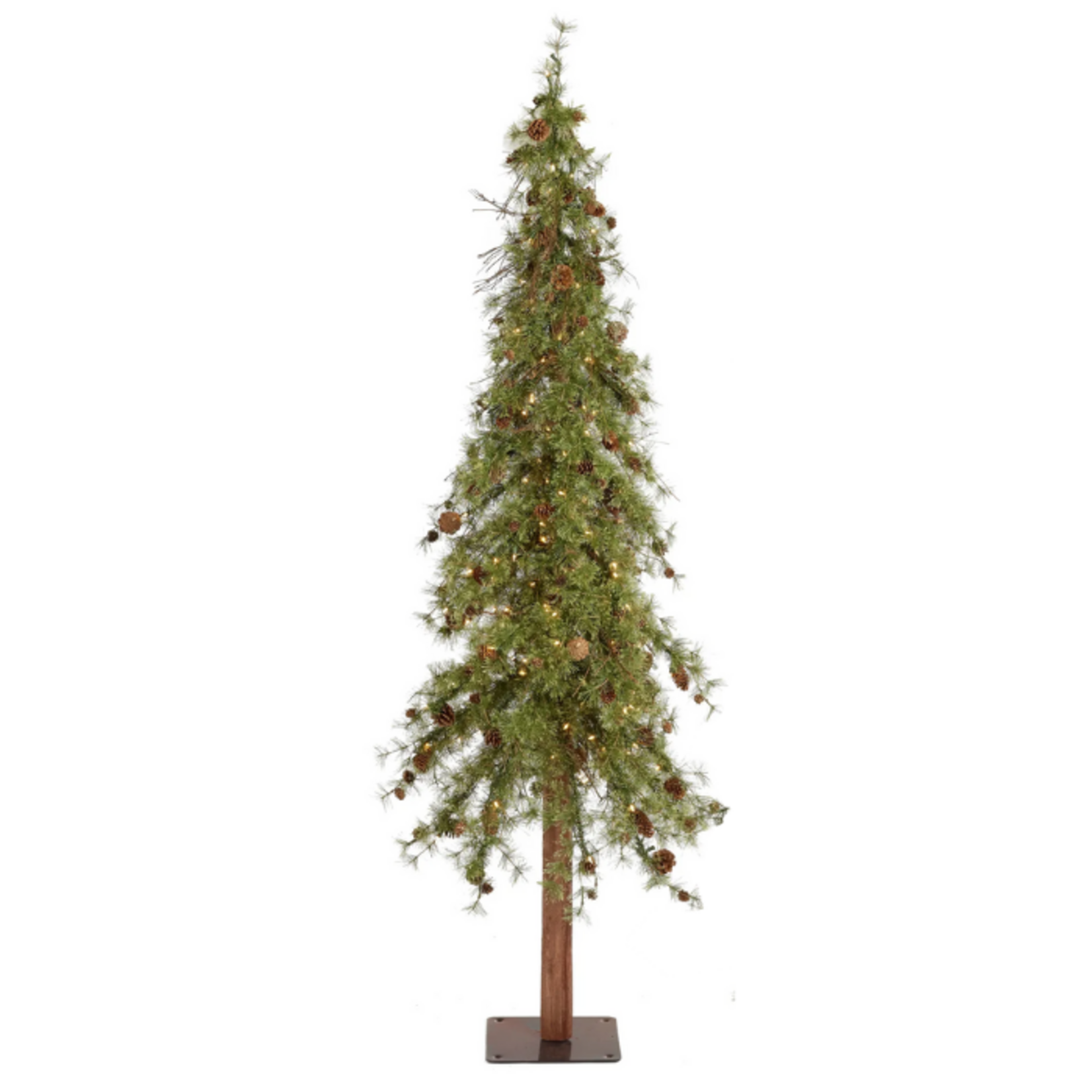 150 LED Pine Cone Christmas Tree w/ Base 38" x 6'