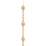 Jute Ball Natural Wood Garland 72"