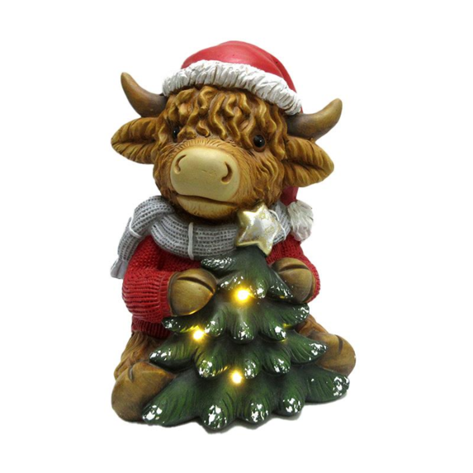 Koppers Home LED Highland Cow Tree Decor