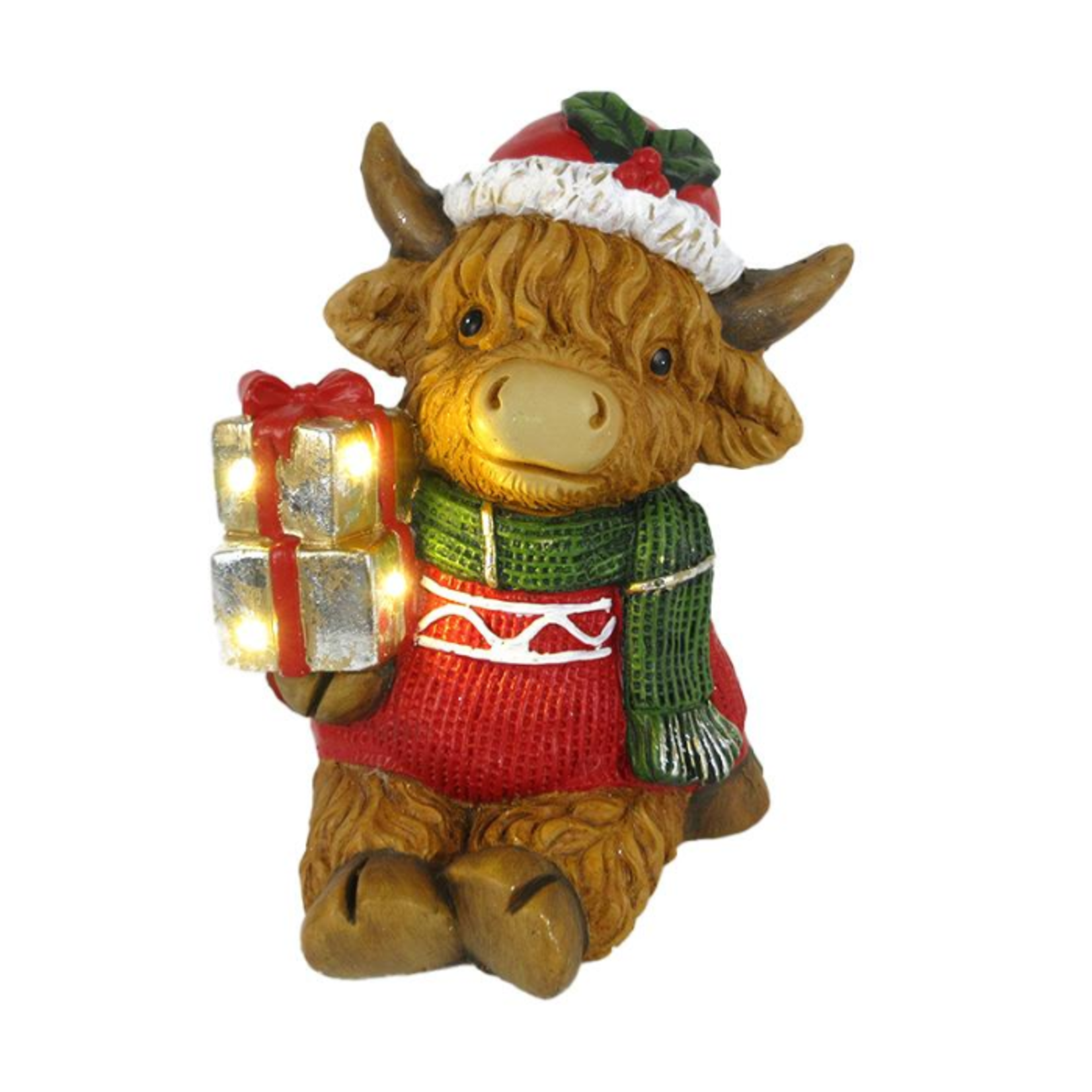 Koppers Home LED Highland Cow Present Decor