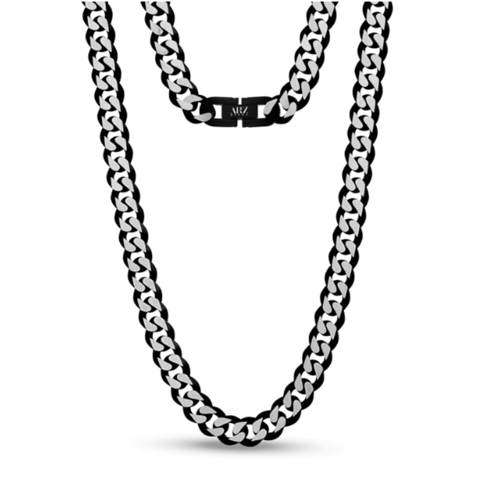 A.R.Z. Steel ARZ Steel - 8mm Two Tone Cuban Link Chain 22"