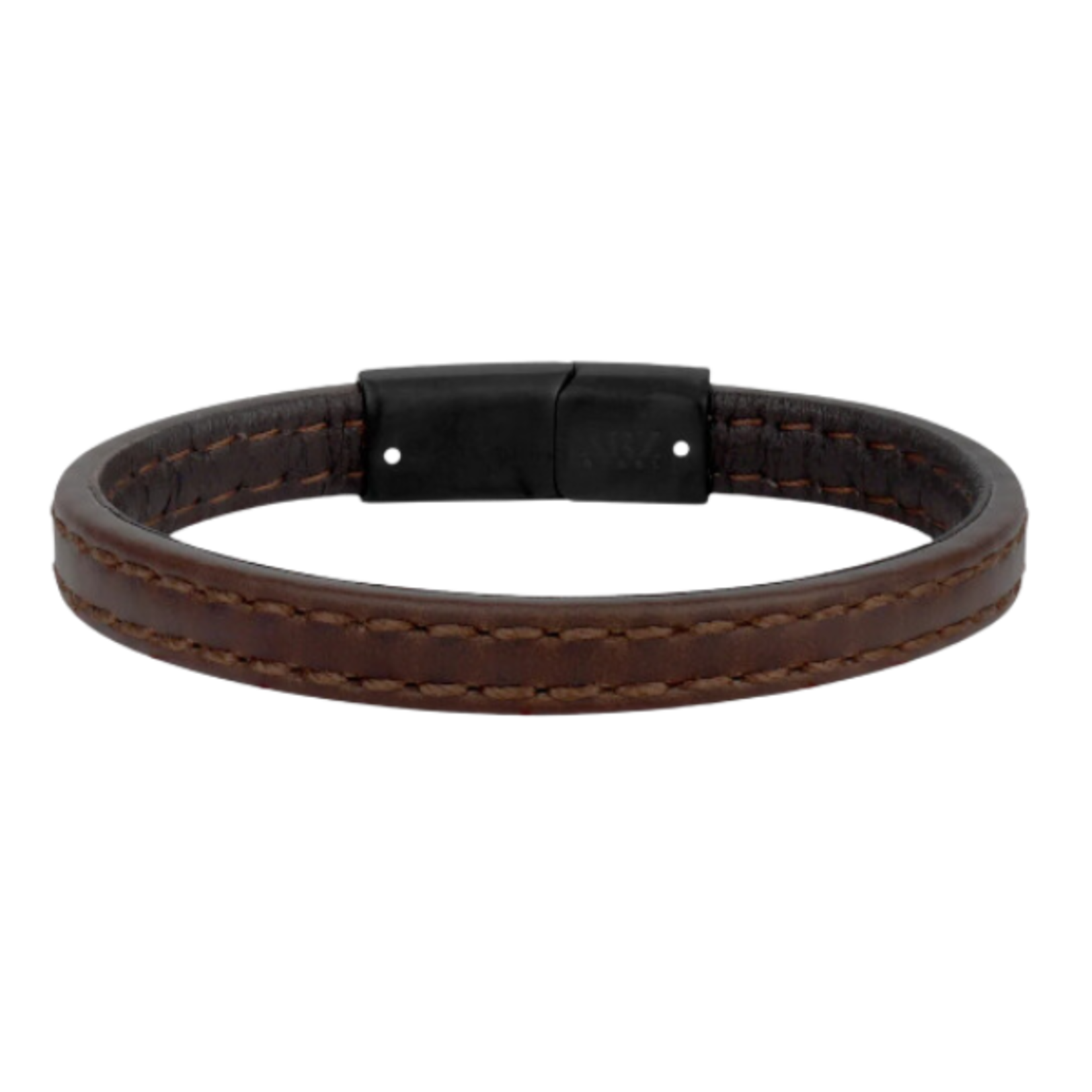 A.R.Z. Steel ARZ Steel - 8mm Vintage Leather Bracelet 8"