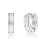 A.R.Z. Steel Huggies Earring 13mm x 4mm