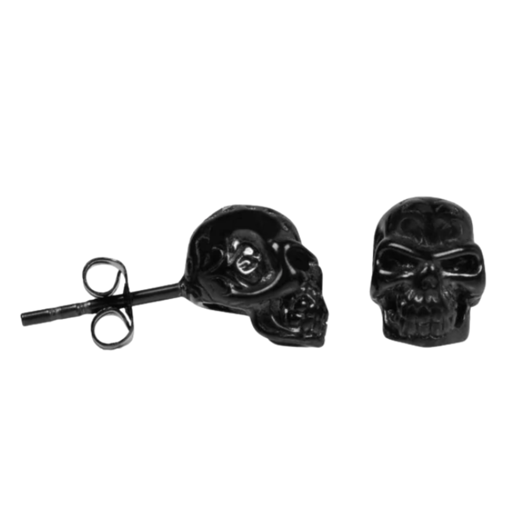 A.R.Z. Steel ARZ Steel - Plated Skull Earrings