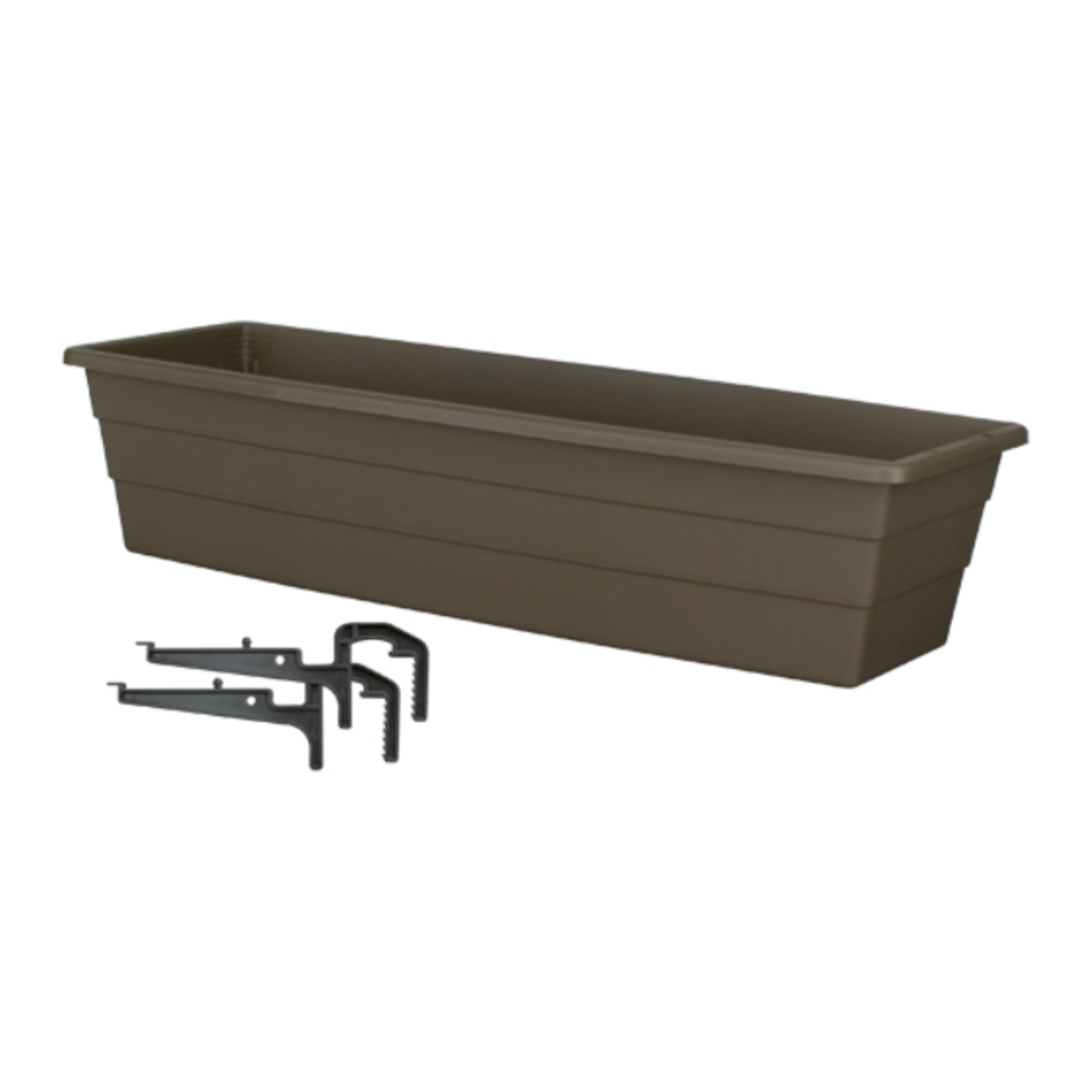 Futura Balcony Planter w/ Bracket - Cappucino