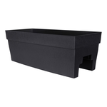 Harmony Water Reservoir Rail Planter - Black 27"
