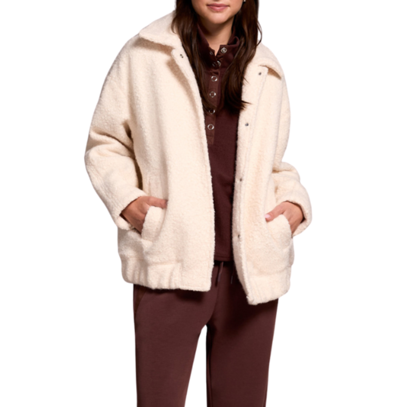 Tribal Tribal - Hidden Snap Front Boucle Bomber
