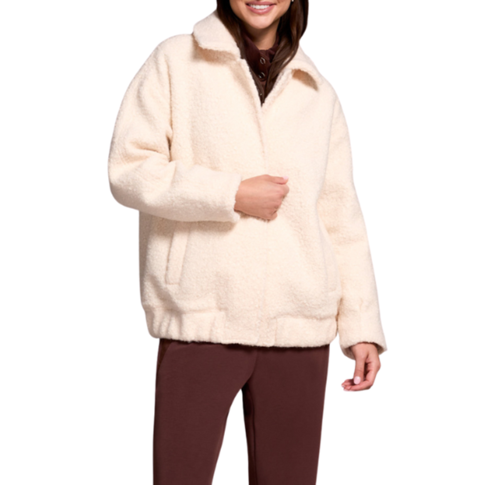 Tribal Tribal - Hidden Snap Front Boucle Bomber