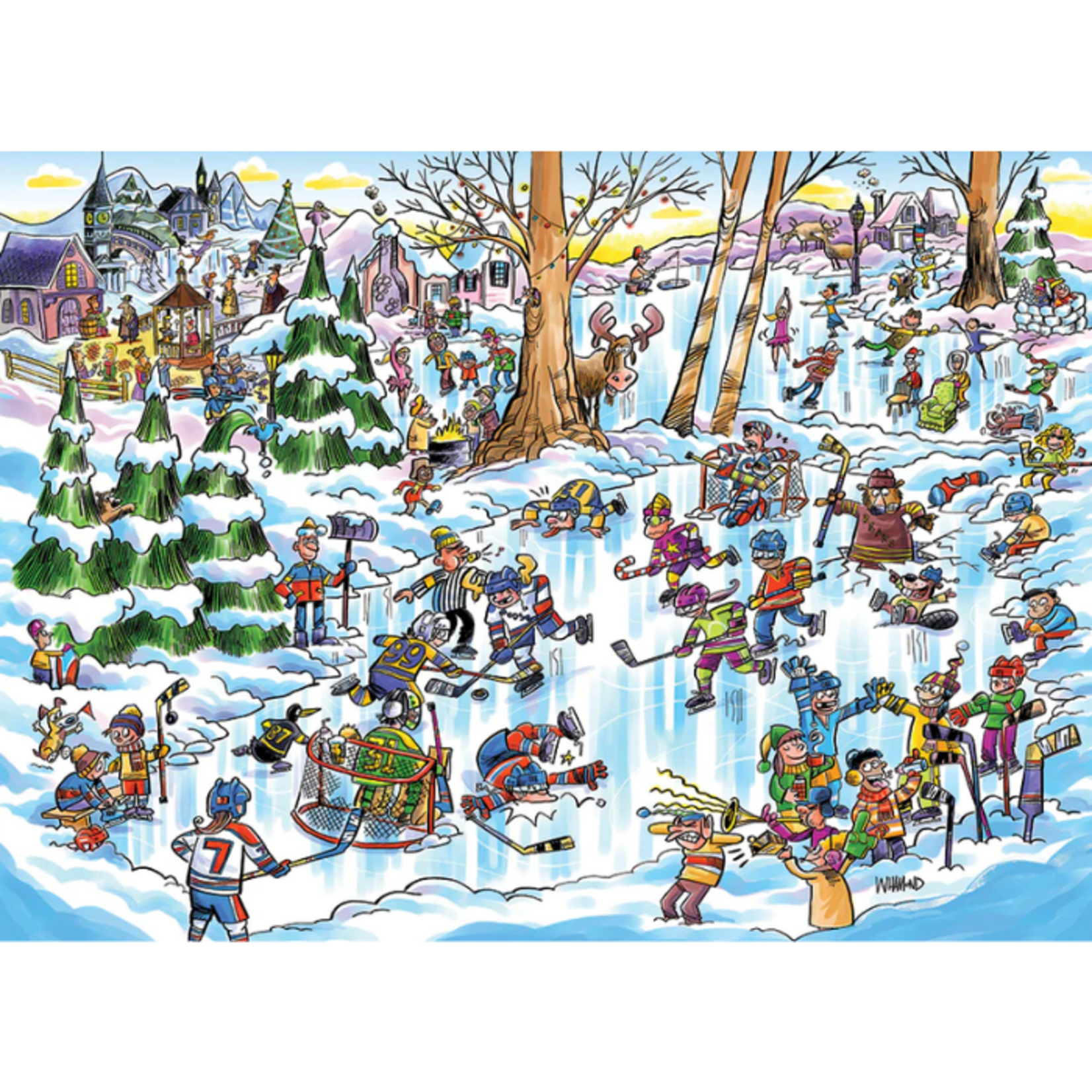 Cobble Hill Cobble Hill - 1000pcs - DoodleTown: Hockey Town
