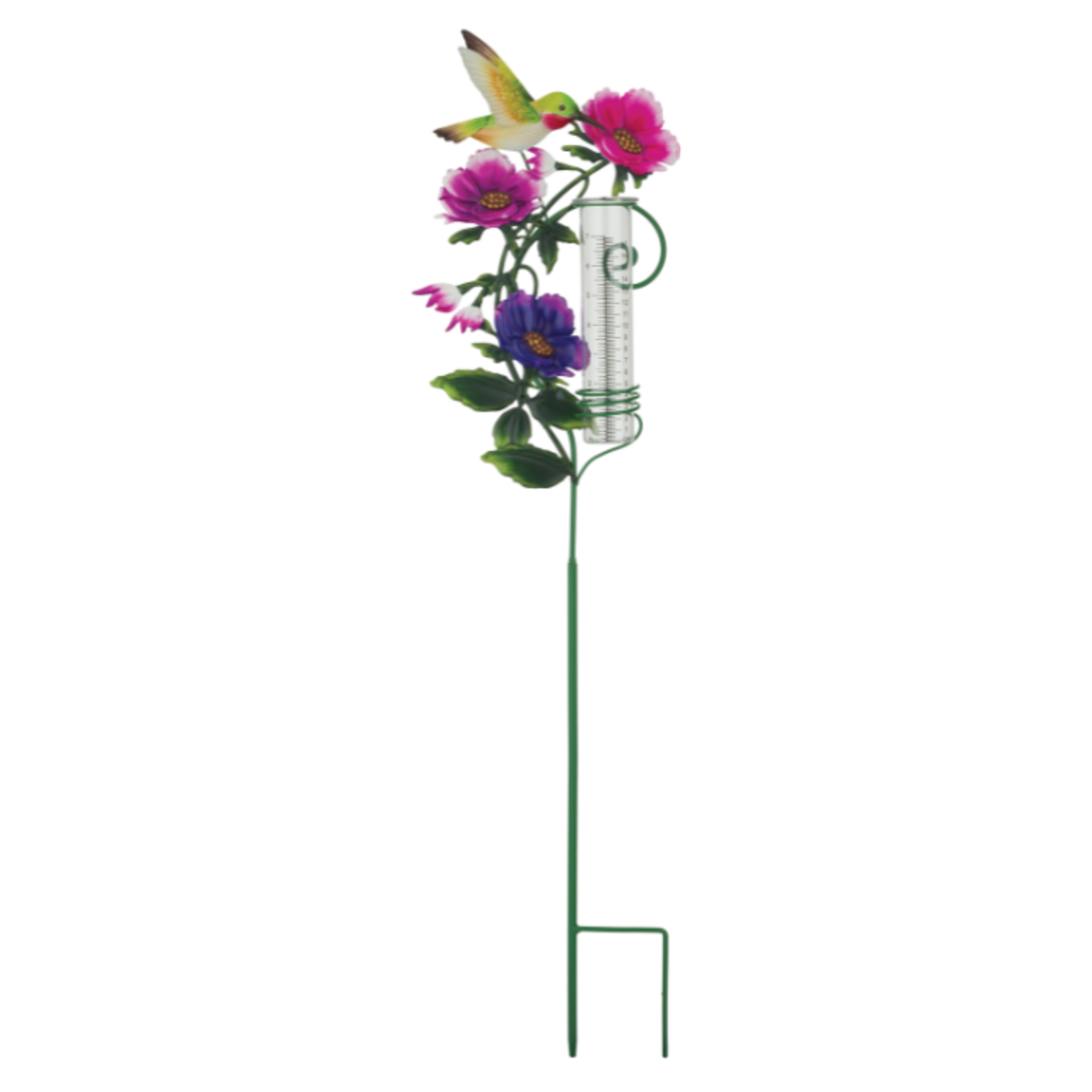 Regal Art & Gift Flower Rain Gauge Stake - Hummingbird