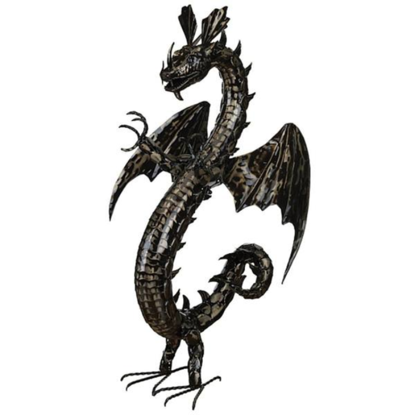 Regal Art & Gift Garden Decor - Metal Sculpture - Serpent Dragon 39" - Pewter