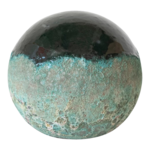 Creative Co-Op Course Terracotta Ball - Reactive Glaze - Volcano Finish - 9.75"