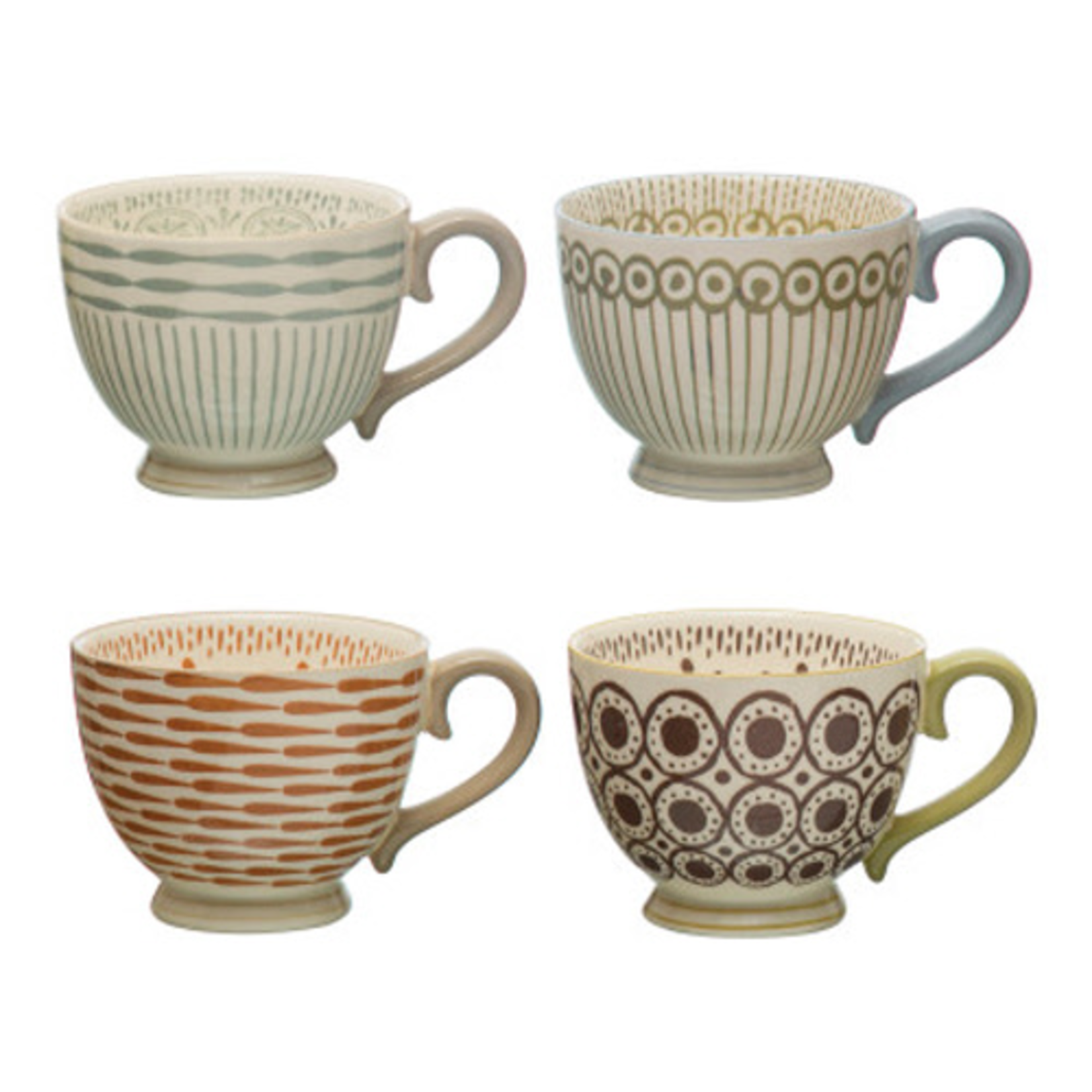 Creative Co-Op Stoneware Mug - Assorted Styles - 10oz