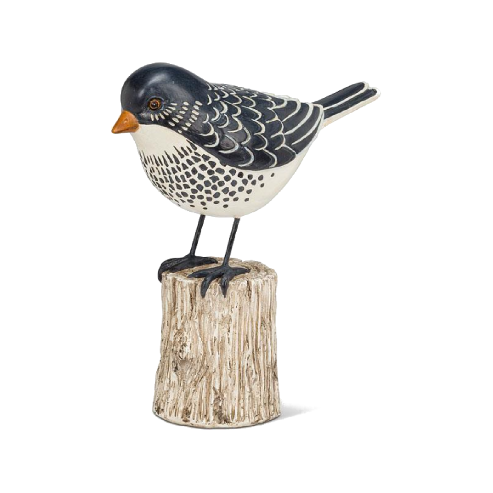 Birdsong - Bird on Tall Log - Black