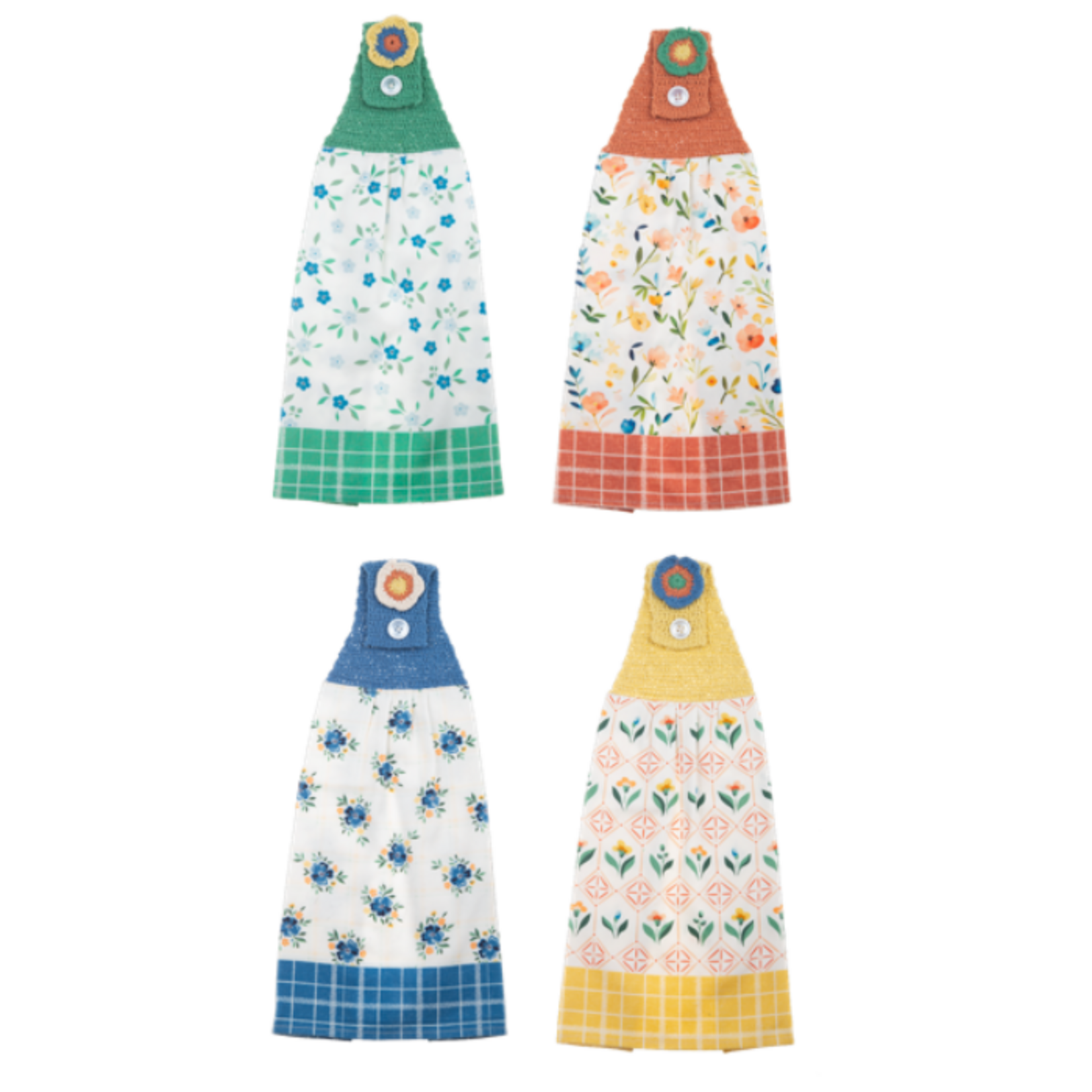 Crochet Flower Tea Towel