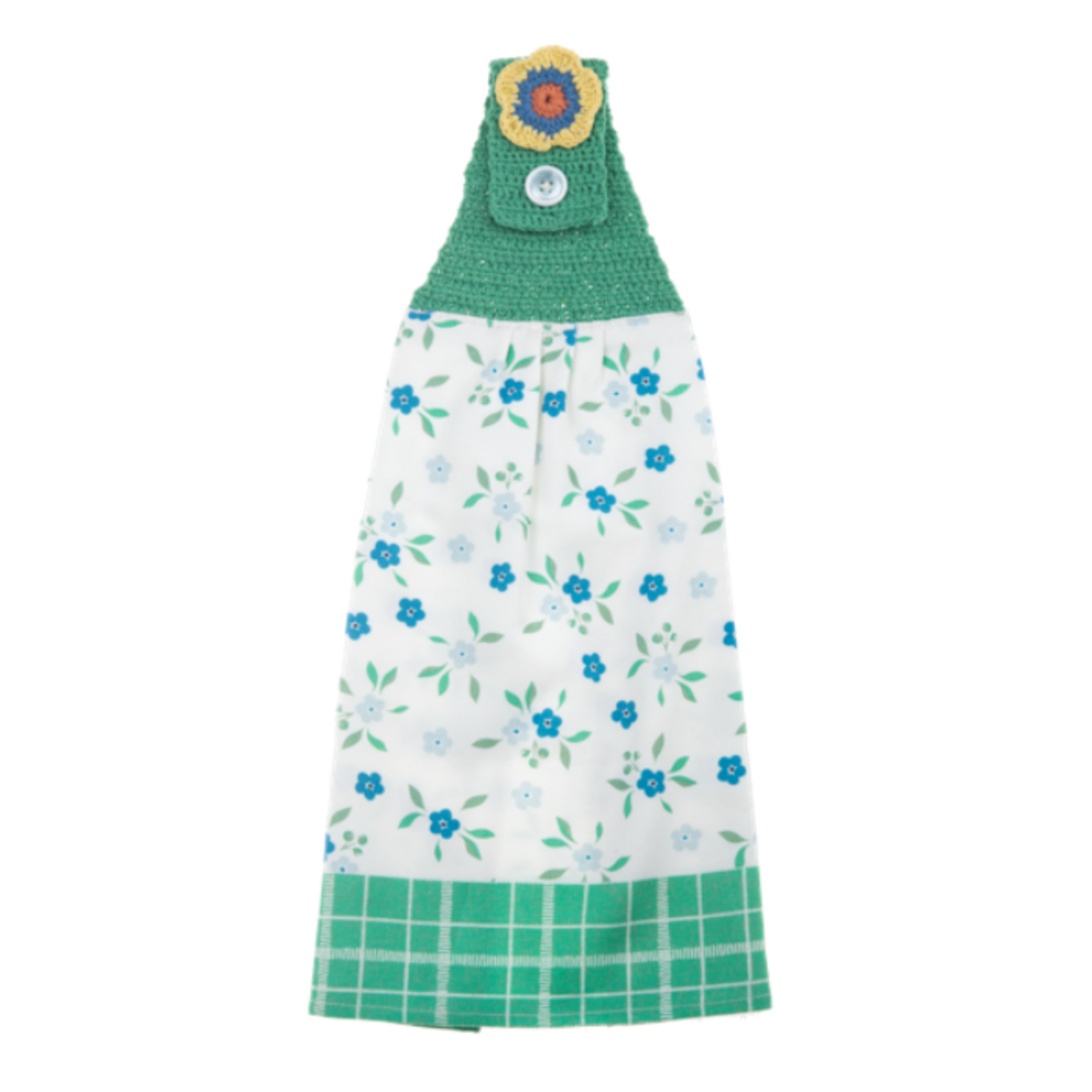 Crochet Flower Tea Towel