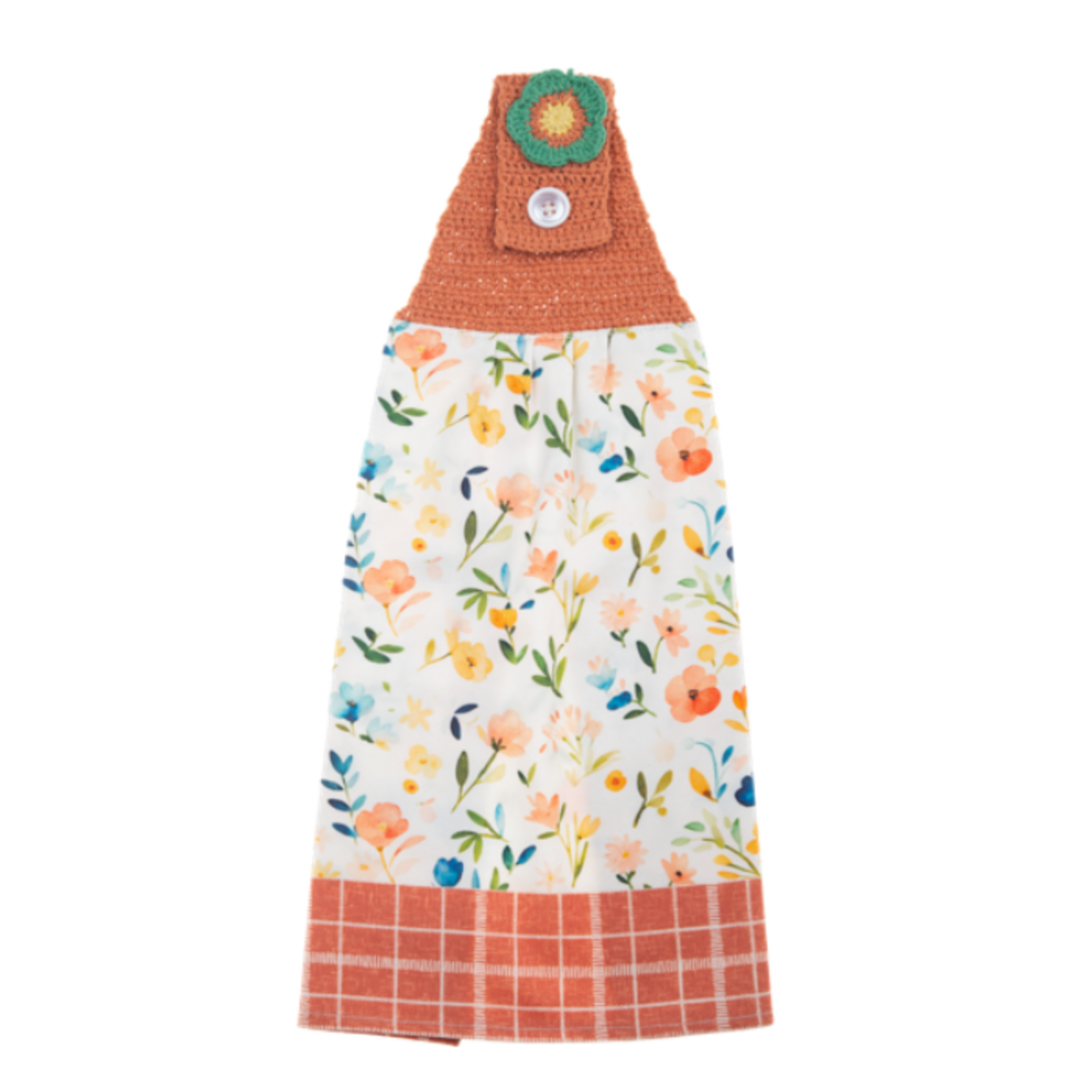 Crochet Flower Tea Towel