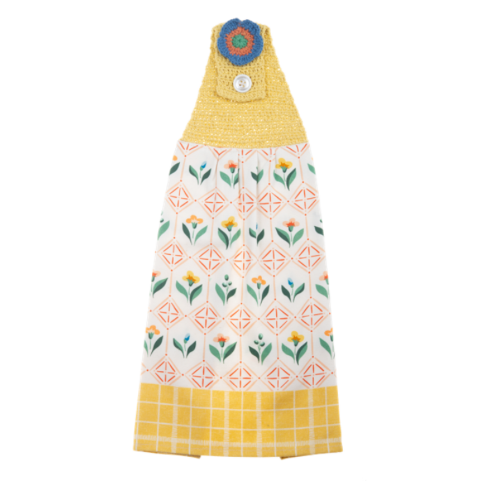 Crochet Flower Tea Towel