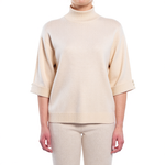 Mock Neck Wide-Sleeve Top