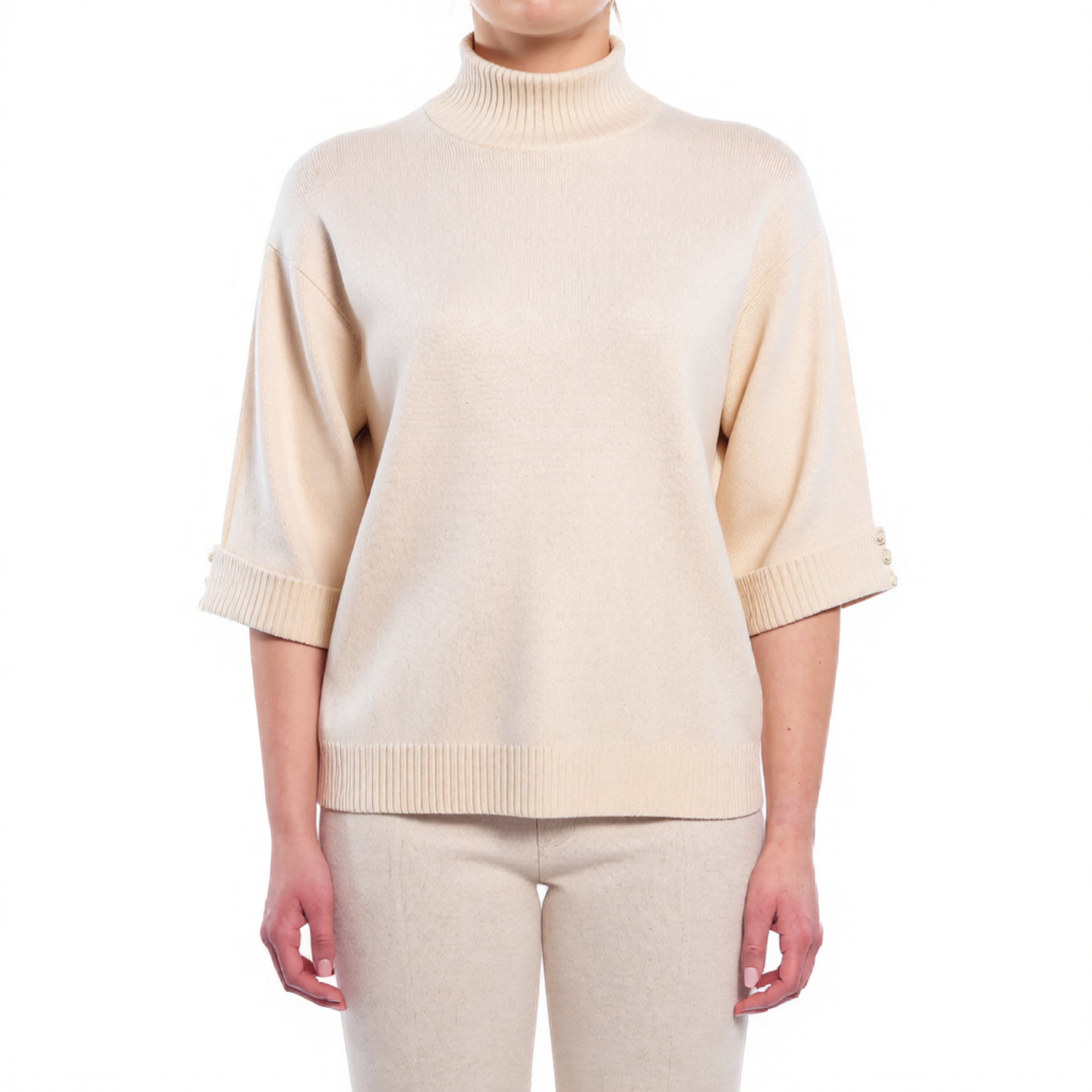 Eternelle Women - Mock Neck Wide-Sleeve Top