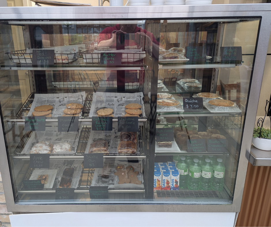 Fresh local baked goods on display