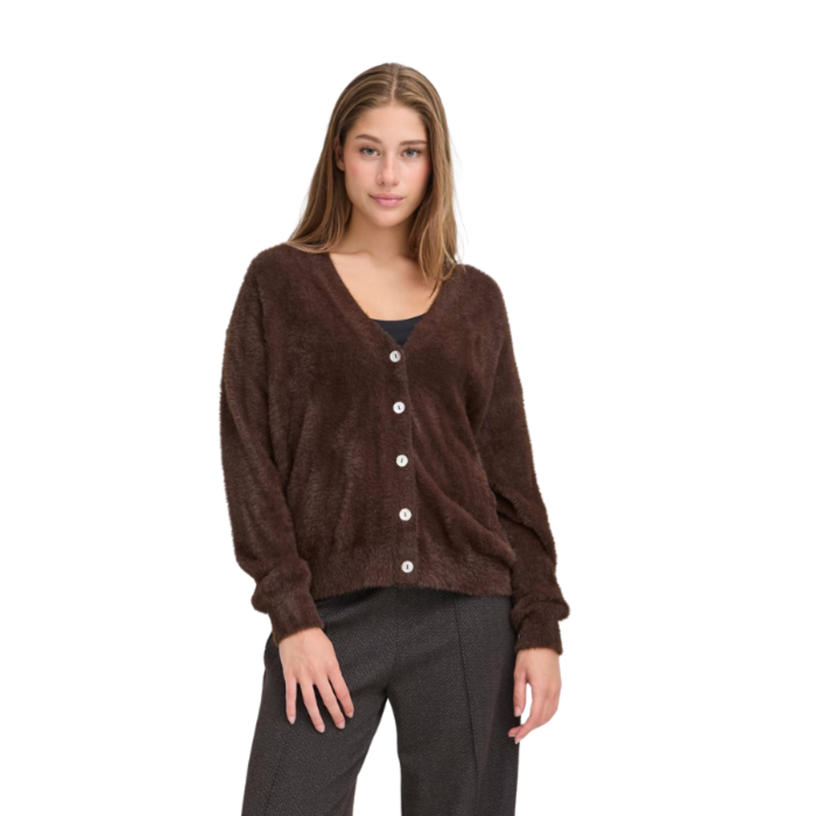 Ichi - IHBRULA V-Neck Button-Up Cardigan