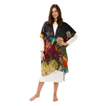 Opulent Florals in Chocolate Wool Wrap Around