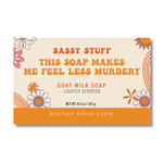 Walton Wood Farm Soap Bar - Makes Me Less Murdery Goat Milk Soap - 245g
